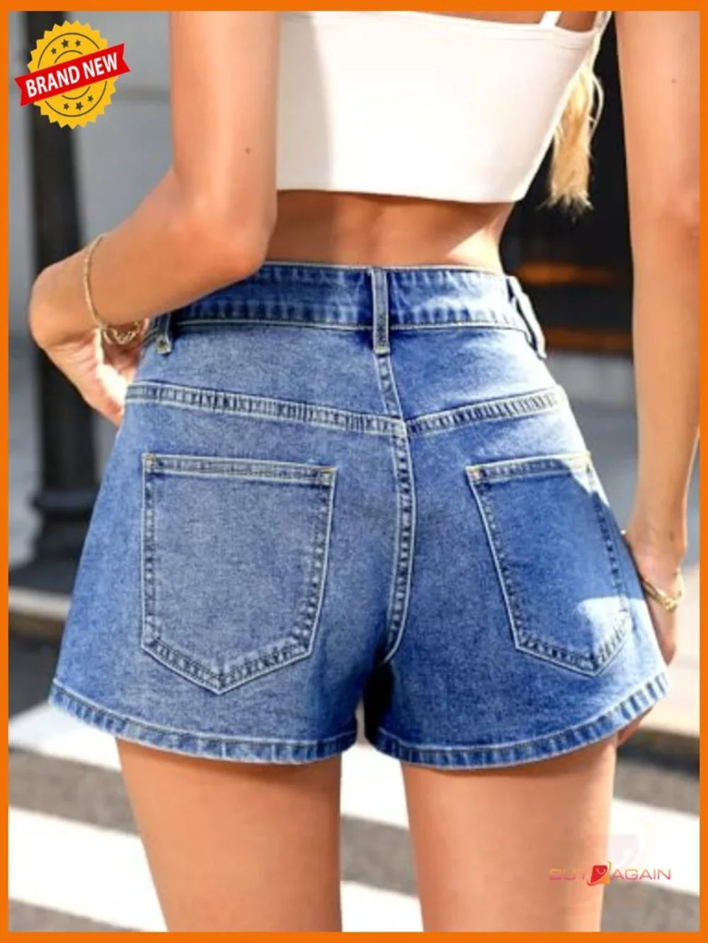 Baggy Jean Shorts A-Line High Stretch Denim Jorts Casual Summer Loose Fit Sexy